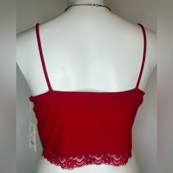 No Boundaries Red 3XL Padded Lace Trim Brami Tank Top New With Tags - Picture 10 of 16